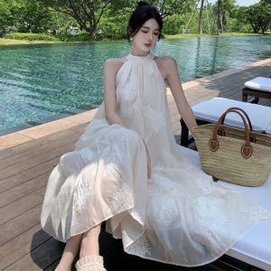Summer temperament princess beach vacation beach long dress