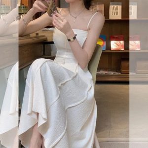 Wrinkle retro design, niche, cold, high-end base skirt