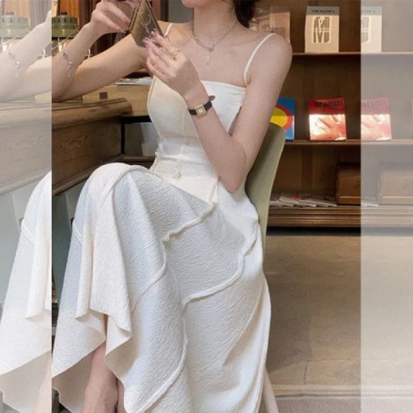 Wrinkle retro design, niche, cold, high-end base skirt