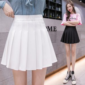 New medium to long elastic waist high waist Korean version A-line short skirt